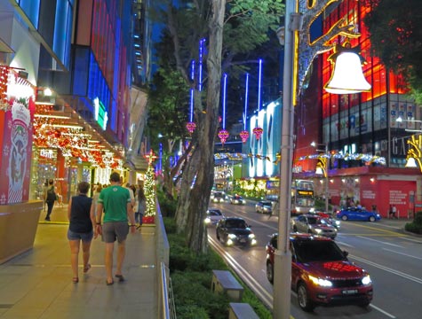 Shopping on Orchard Street in Singapore